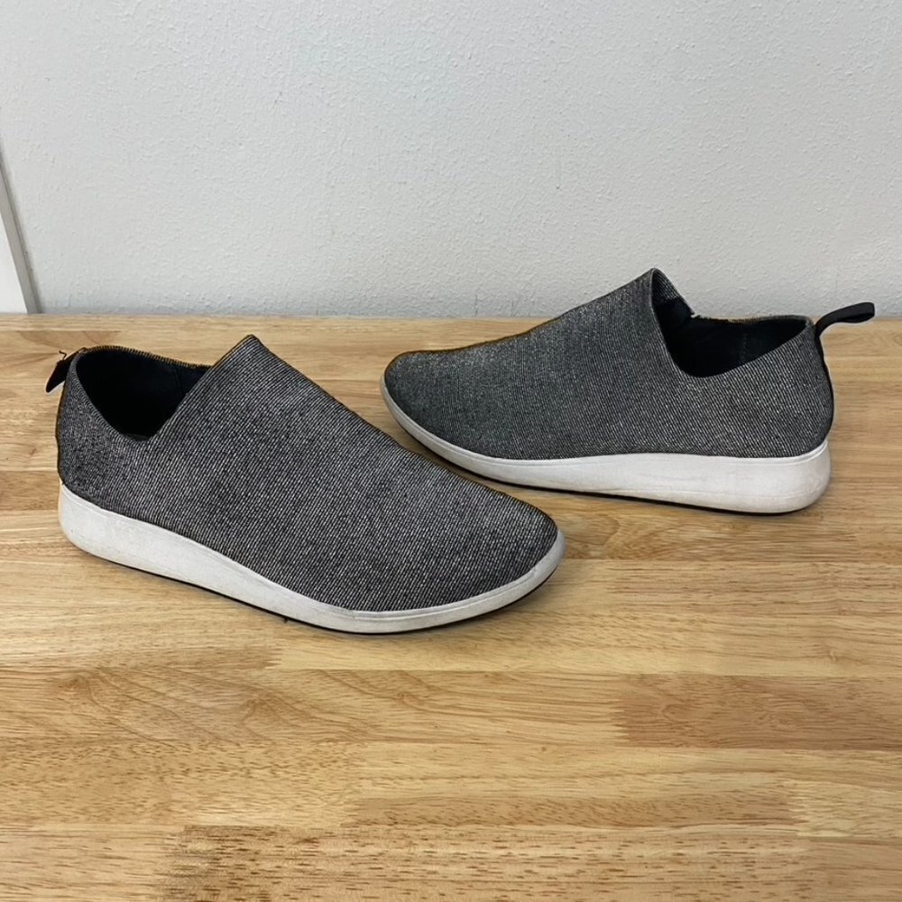 Com + Sens Silver Metallic Slip On Sock Like Comf… - image 5